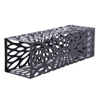 Portaombrelli quadrato in metallo con vassoio e gancio 49 cm nero 3512026