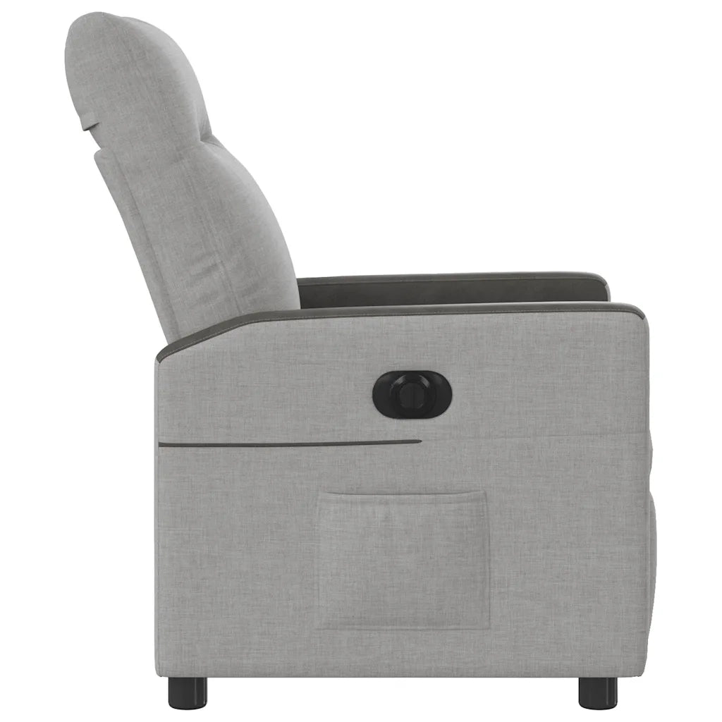 Poltrona Elettrica Reclinabile Grigio Nuvola in Tessuto 3324037