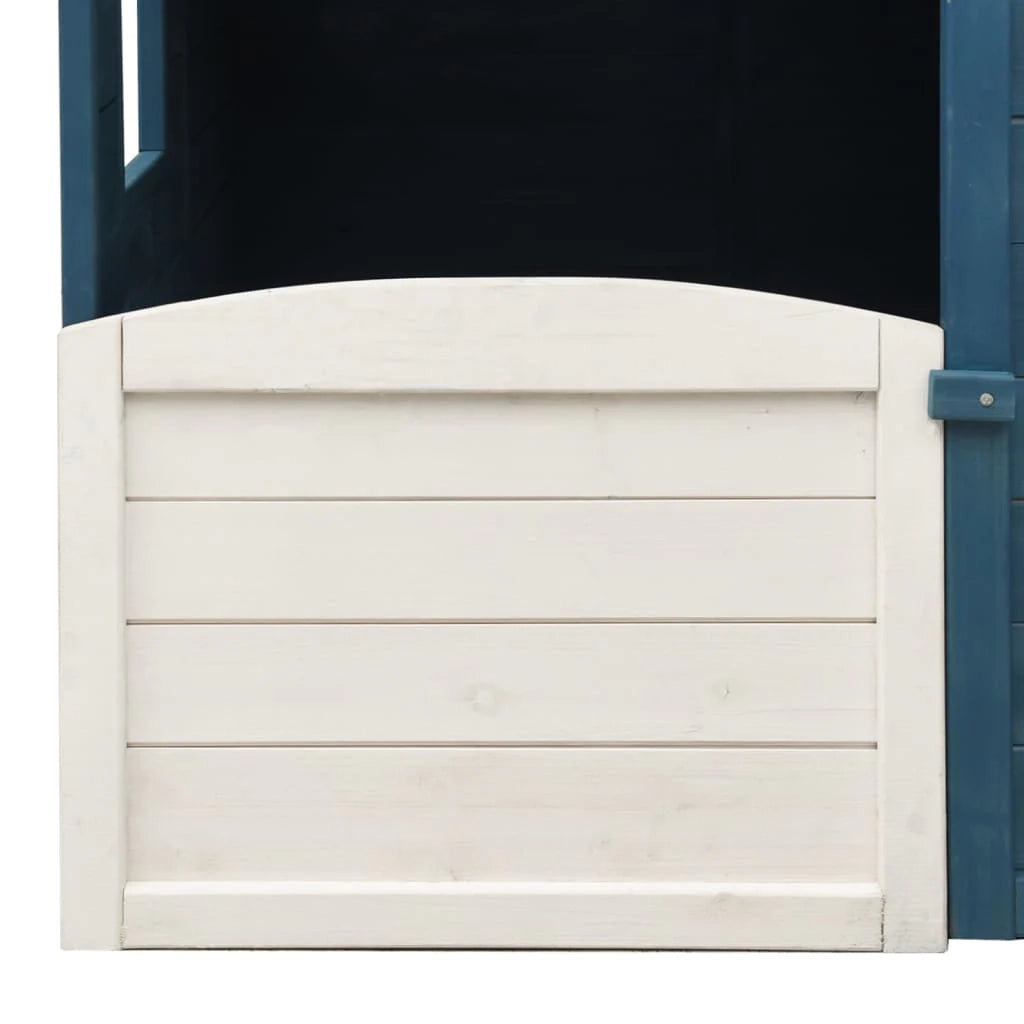 Casetta con porta chiudibile a chiave/fiori 125 x 120 x 132 cm in legno massello di abete 02_0005112