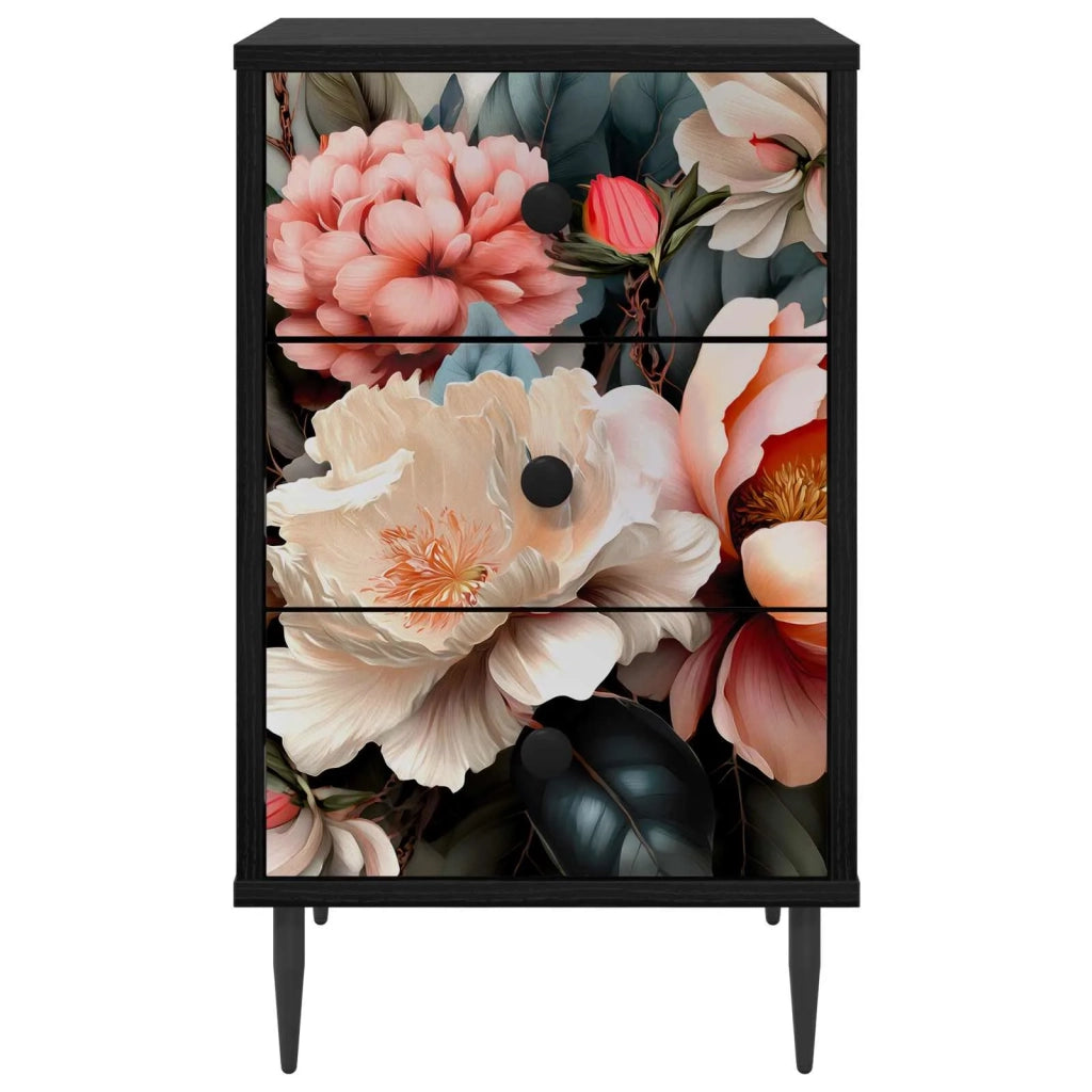 Armadio da Notte BORNE 2 pz Rovere Nero 36 x 33 x 61 cm 8007324