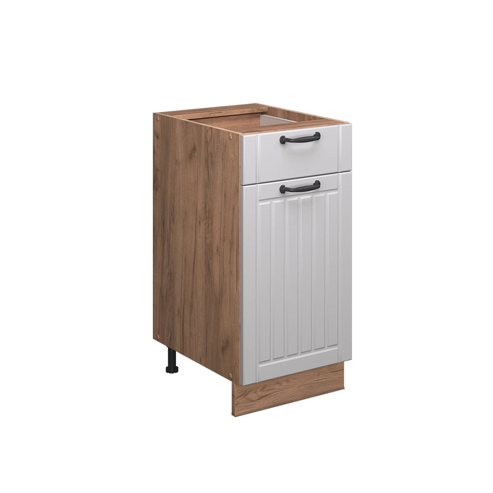 Vicco Mobiletto base per cucina Bianco casa di campagna 40 cm , PL Marmo