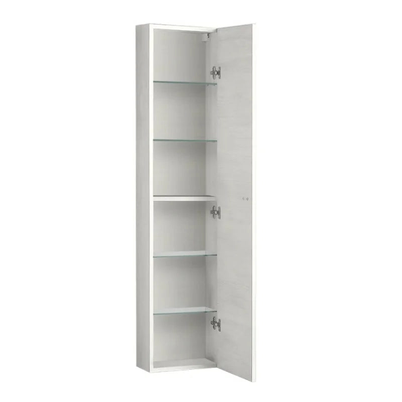 Colonna bagno sospesa 136h cm rovere ghiaccio anta reversibile