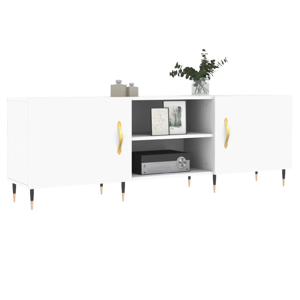 Mobile Porta TV Bianco 150x30x50 cm in Legno Multistrato 829076