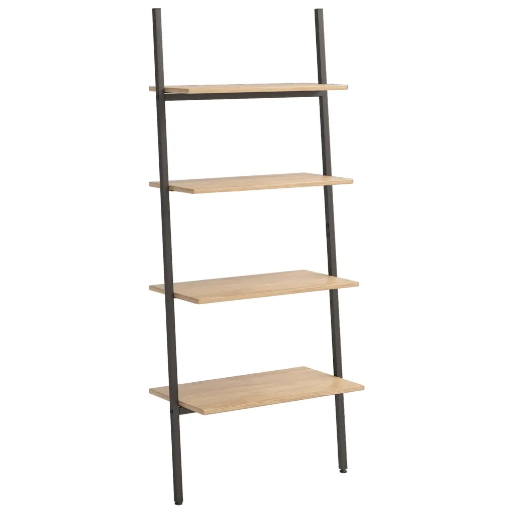 Scaffale Pendente 4 Livelli Marrone Chiaro e Nero 64x34x150,5cm CFW5536714
