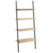 Scaffale Pendente 4 Livelli Marrone Chiaro e Nero 64x34x150,5cm CFW5536714