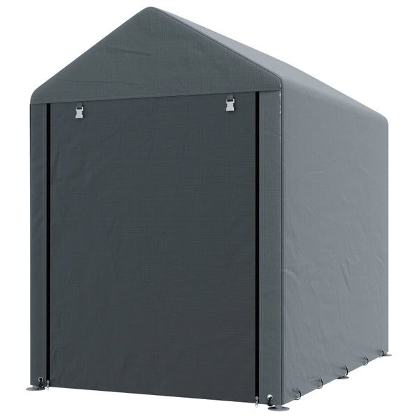Capanno da giardino; tenda per il deposito; robusta e impermeabile; struttura in acciaio; 1;2x1;8x1;6 m; grigio scuro