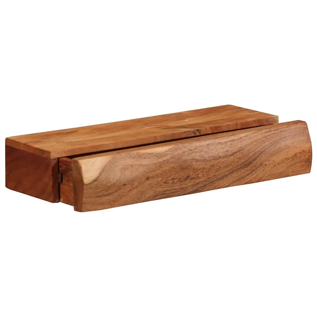 Mensole da Parete 2 pz 40x17x8 cm in Legno Massello di Acacia