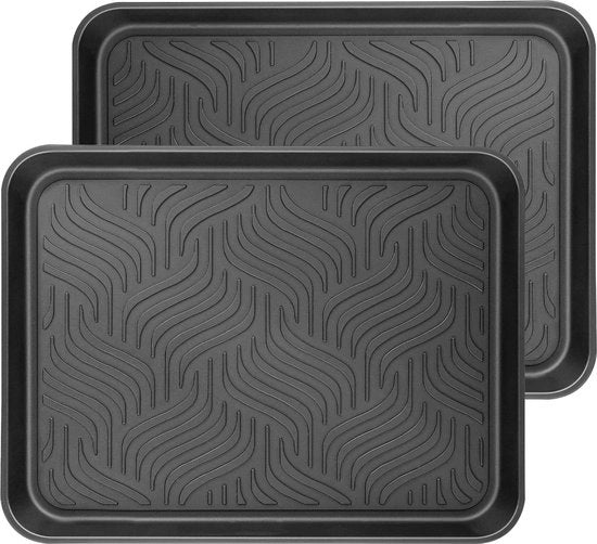 Set di impiattino per auto per 2 paia - Nero - 43 x 33 cm. impiattino per auto