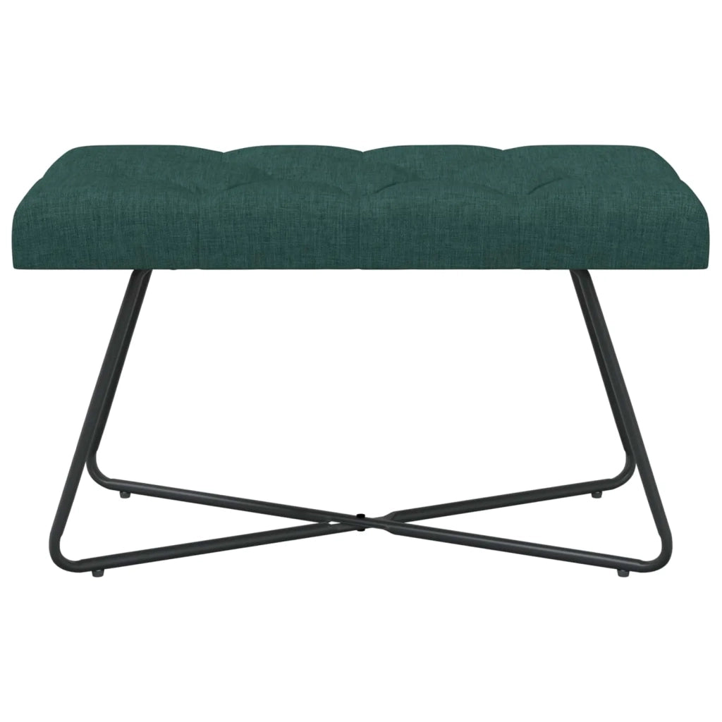 Panchina con bottoni imbottiti Verde Scuro 80 x 40 x 46 cm 42038362