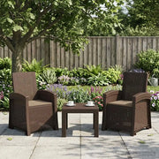 Sedia da giardino reclinabile effetto rattan 2 pcs 8012022
