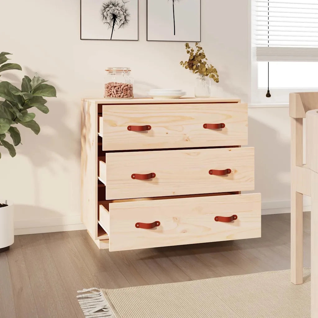 Credenza-Buffet-Armadio da cucina 80x40x75 cm in Legno Massello di Pino