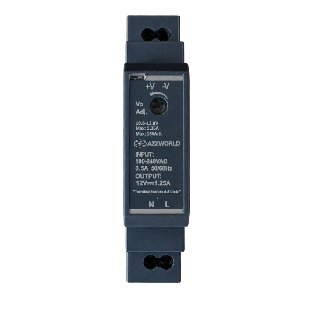 Alimentatore Trasformatore Da Guida Barra DIN 15W, 1 Modulo, Serie HDR-15, Disponibili DC 12V 24V (DC 12V)