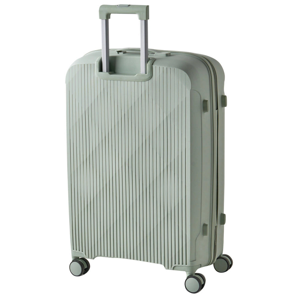Set di 3 valigie rigide verde chiaro Materiale sintetico Lucchetto TSA in ferro Ruote silenziose Cerniera antifurto 3 misure stile Moderno