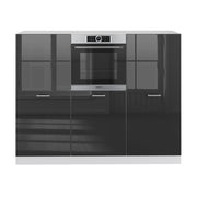 Vicco Cucine componibili piccole Antracite lucido/bianco 180 cm senza piano di lavoro