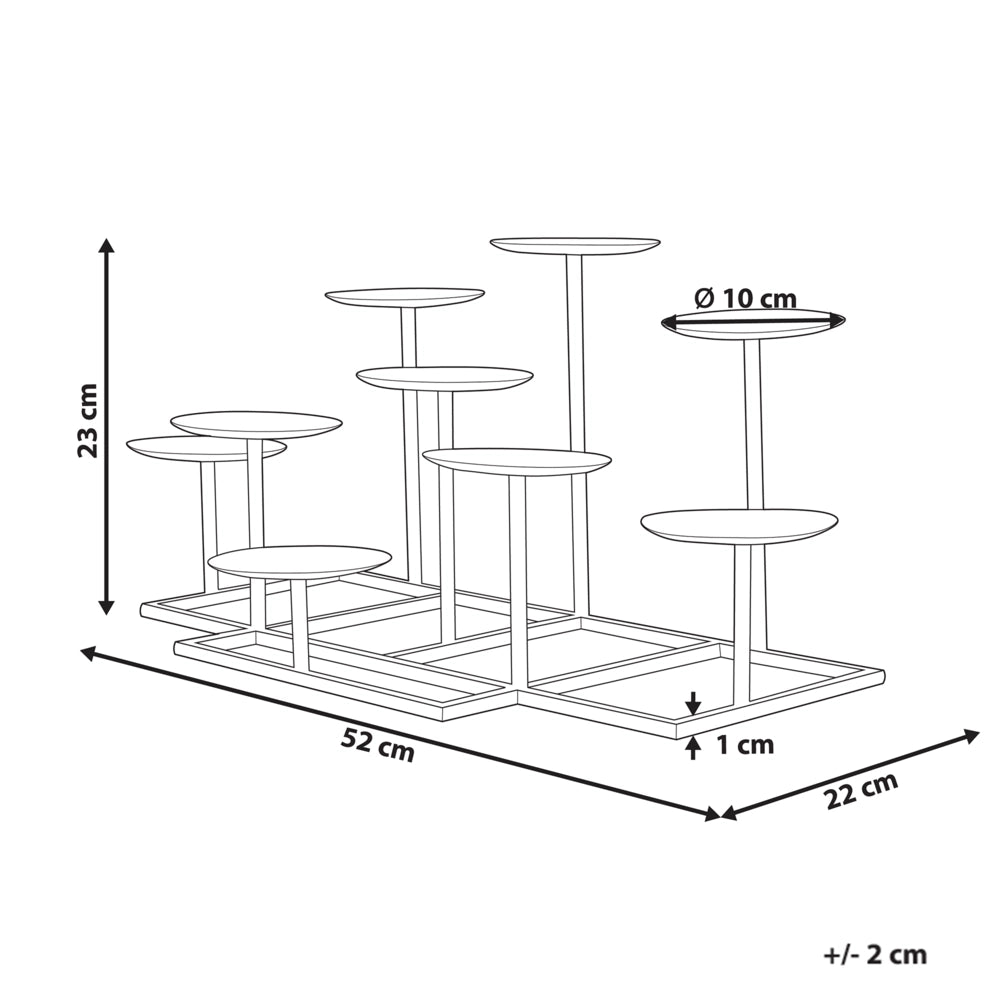 Portacandele in metallo nero 23 cm Decorazione moderna per centrotavola