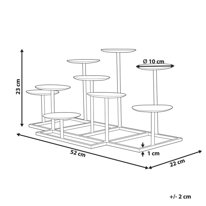 Portacandele in metallo nero 23 cm Decorazione moderna per centrotavola