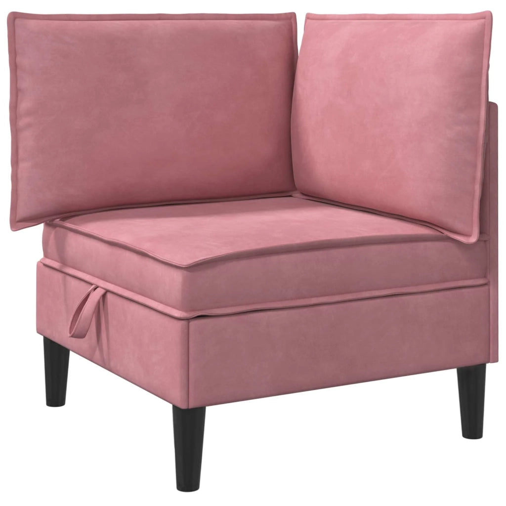 Set di mobili per il soggiorno con cuscino 5 pcs Rosa Velluto