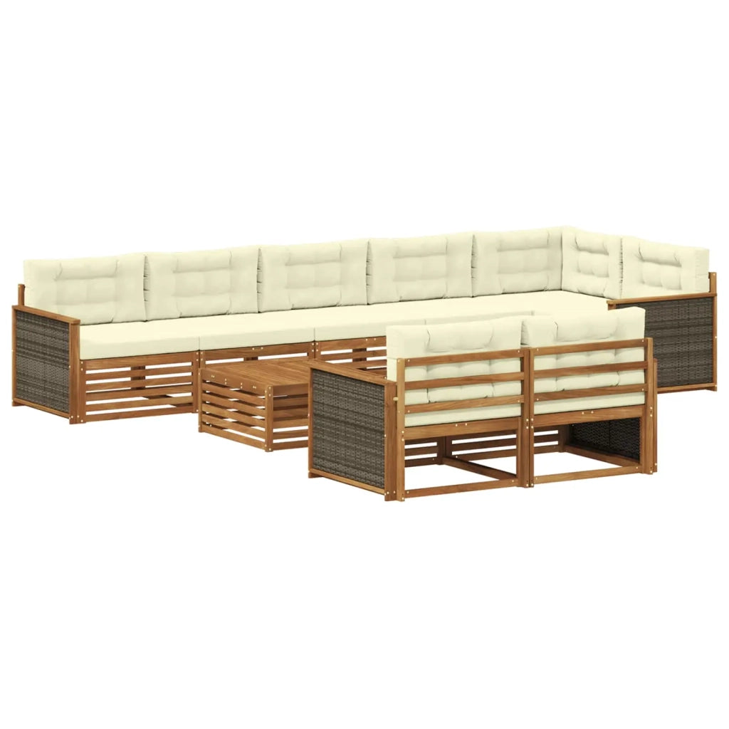 Set di divani da esterno 9 pz 3383528