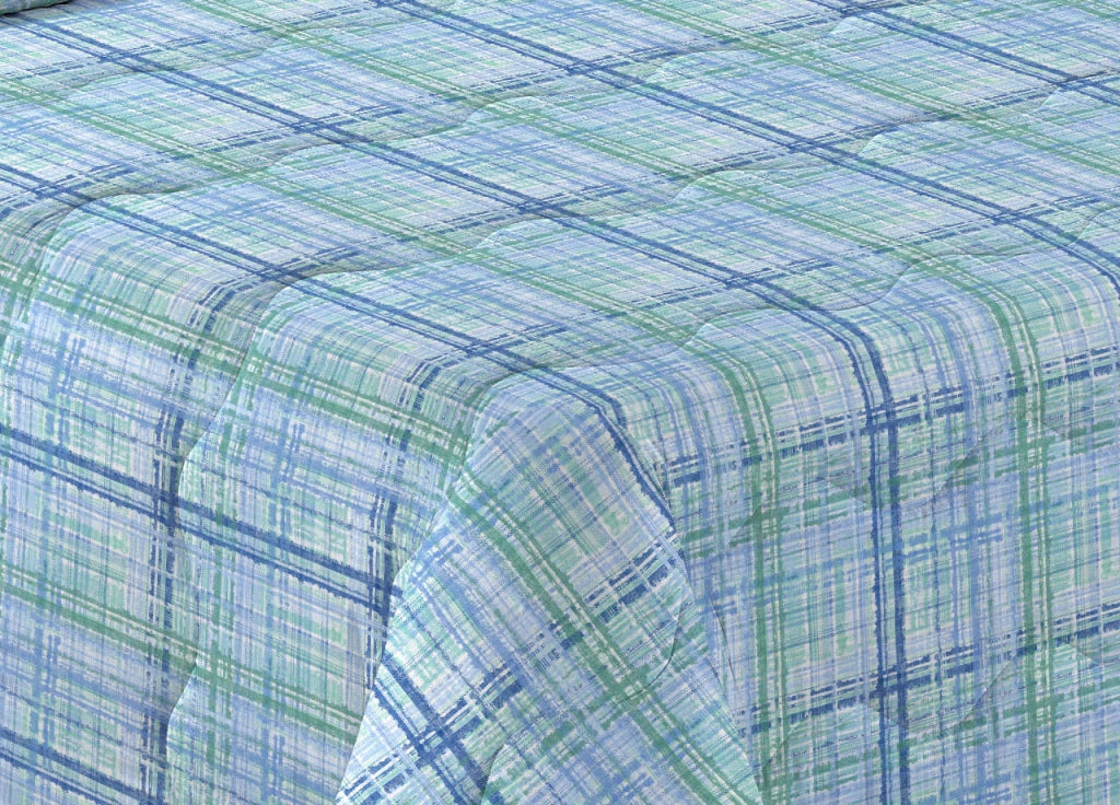Trapunta Piumone Letto Invernale Imbottita 300gr Scaldanotti Nadia - Piazza E Mezza - Blu