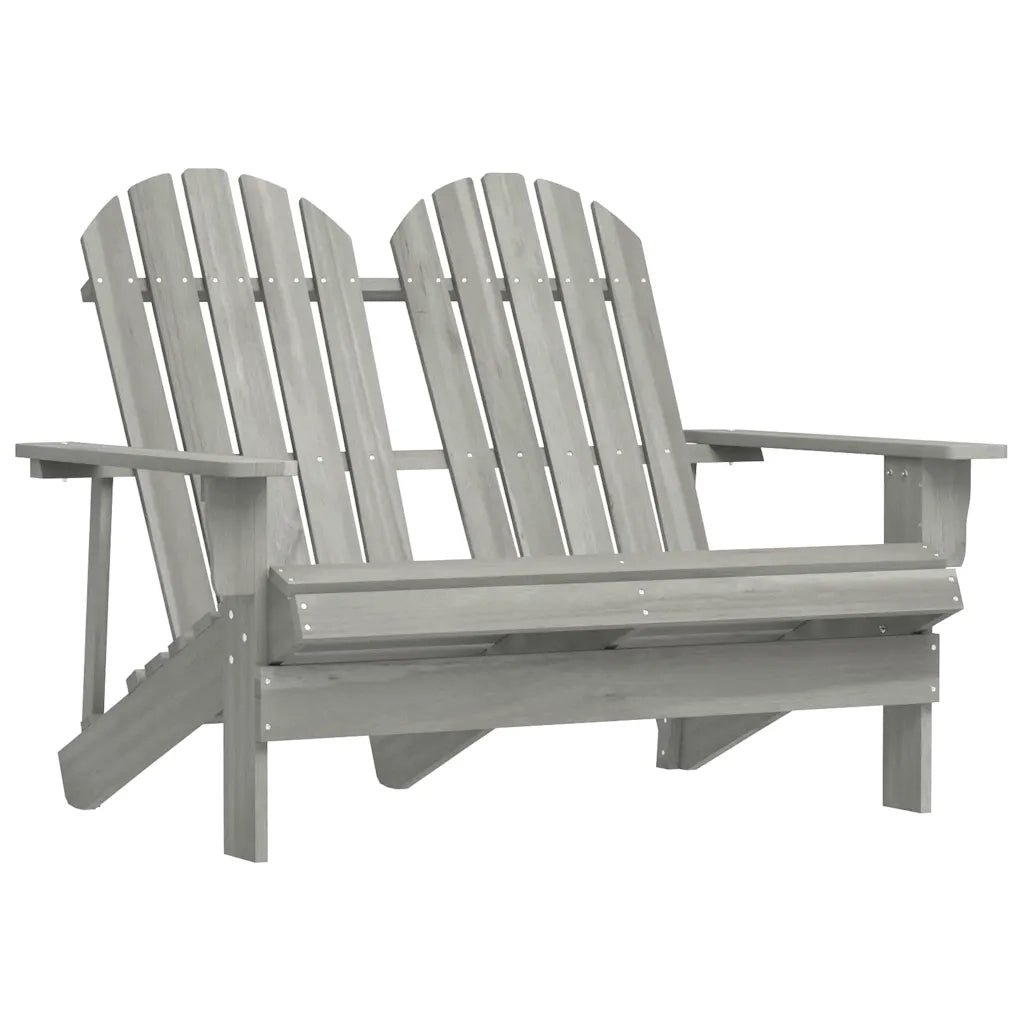 Sedia 2 Posti da Giardino Adirondack in Abete Massello Grigio cod mxl 5567