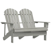 Sedia 2 Posti da Giardino Adirondack in Abete Massello Grigio cod mxl 5567
