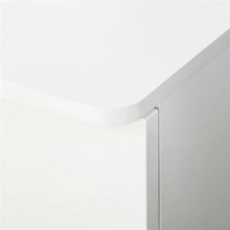 ARMADIETTO DA UFFICIO CON 2 CASSETTI E 5 RUOTE 43 X 45 X 72 CM DI COLORE BIANCO