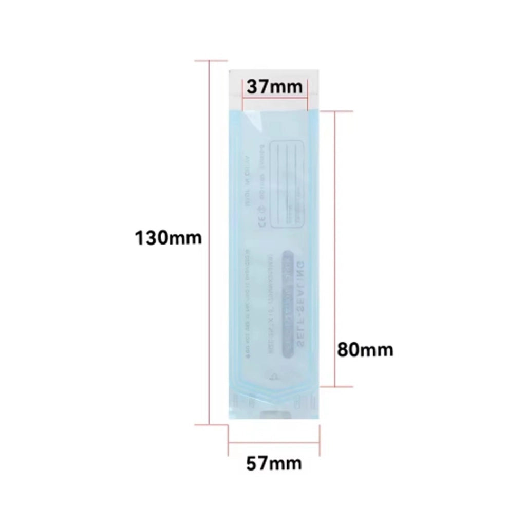 200 BUSTE STERILIZZAZIONE AUTO SALDANTI SIGILLANTI ESTETISTA DENTISTI 57X130MM