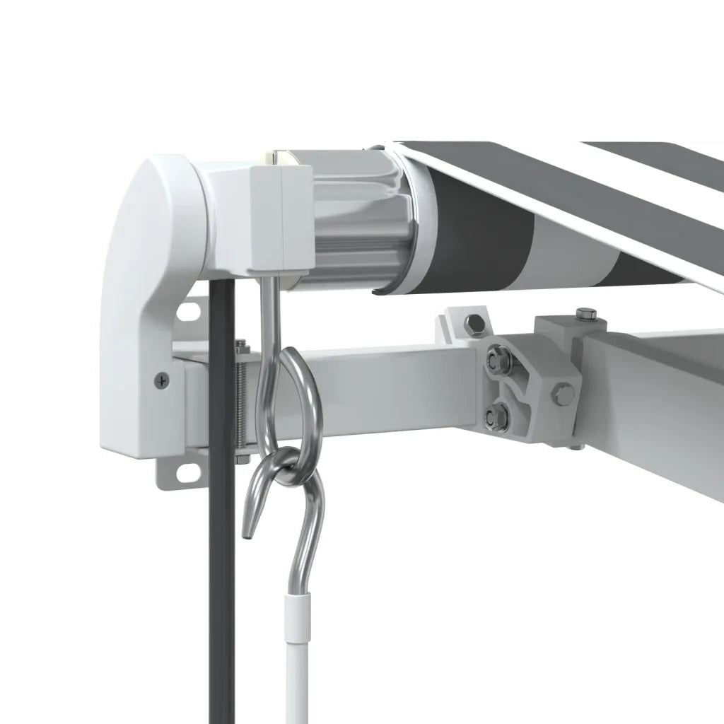 Tenda Sole Retrattile Automatica 600x350 cm Antracite e Bianco 3215806
