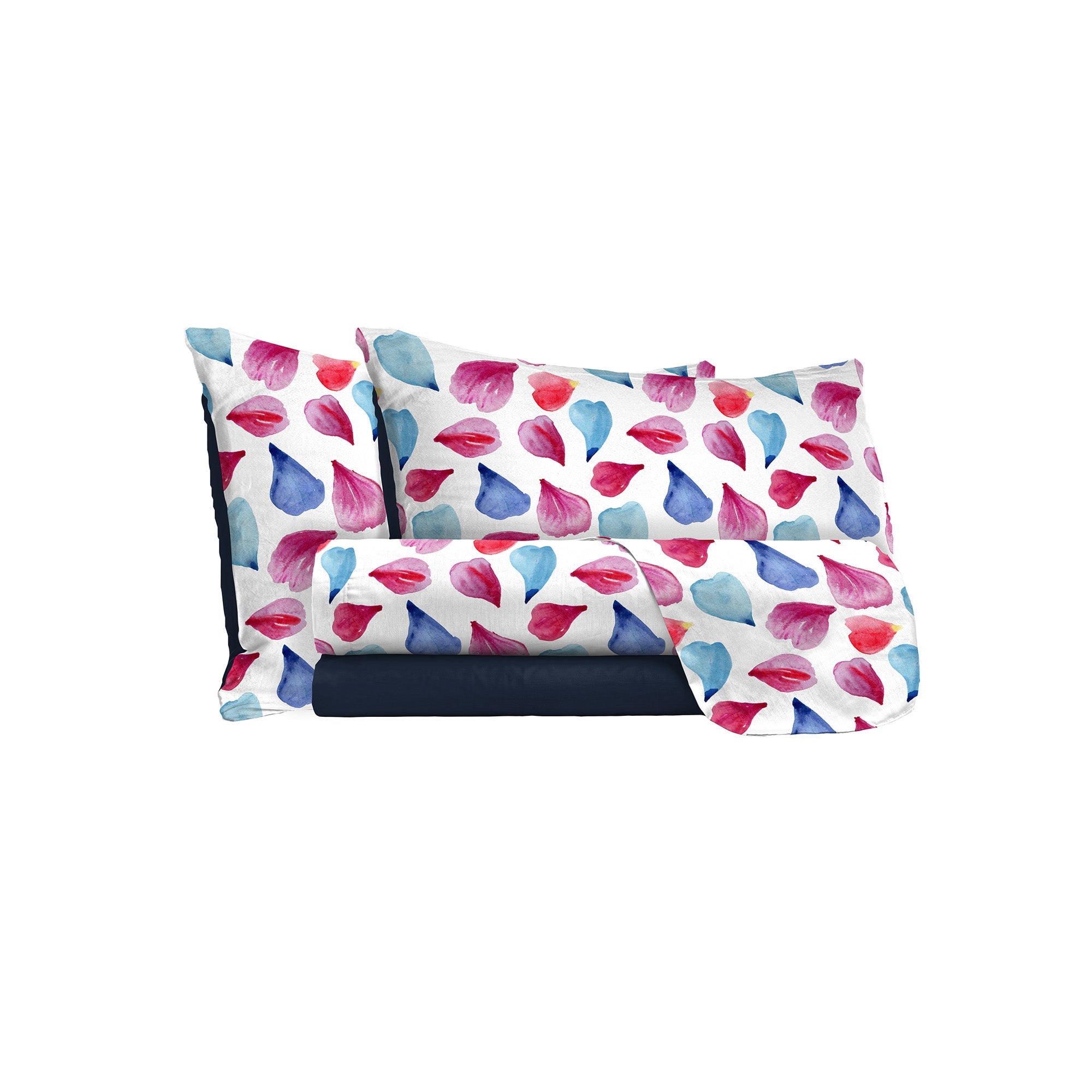 Set Lenzuola Singolo con Stampa Sopra Sotto e Federe Petali