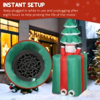 Decorazione natalizia gonfiabile con LED, in Poliestere, per interno/esterno, Rosso e verde