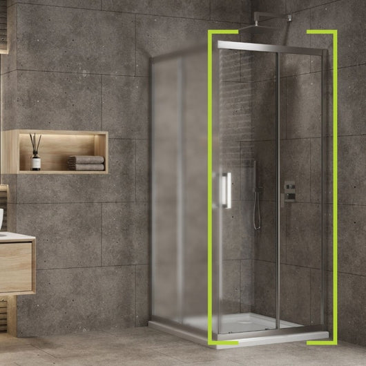 Lato porta box doccia angolare nicchia dafne cristallo 6 mm 80 cm trasparente