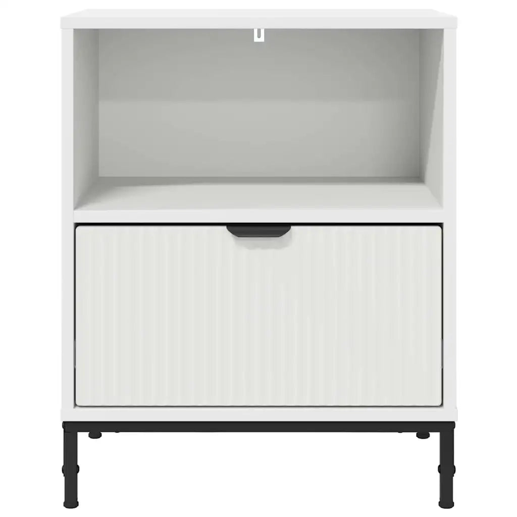 Comodino | Armadio da Notte | Mobiletto da notte Bianco 49 x 36 x 61 cm Legno multistrato