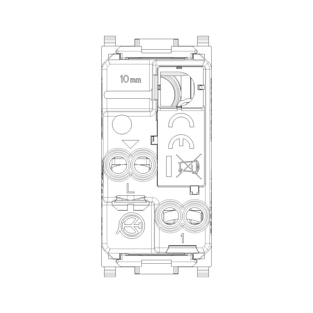 Vimar pulsante bianco 1p no 10a 250v illuminabile tasto sostituibile