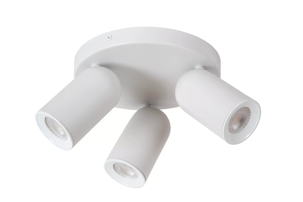 Faretto soffitto 3 luci bianco orientabile GU10 35W Lucide