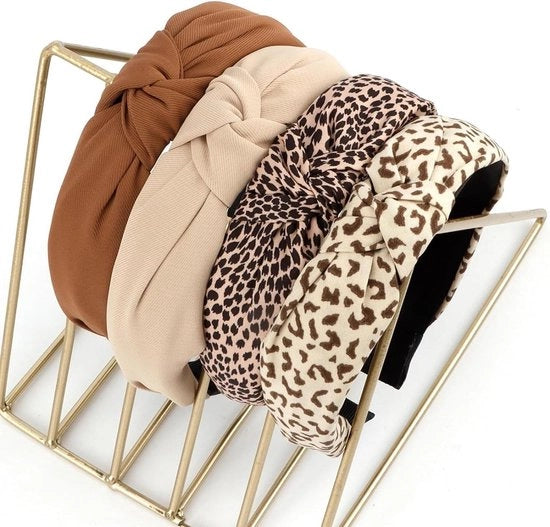 Set di Fasciature per Donne - Fasciature larghe beige - Accessori capelli con parole chiave aggiunte