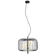 Lampadario Italux Daren moderno nero vetro 3 luci G9