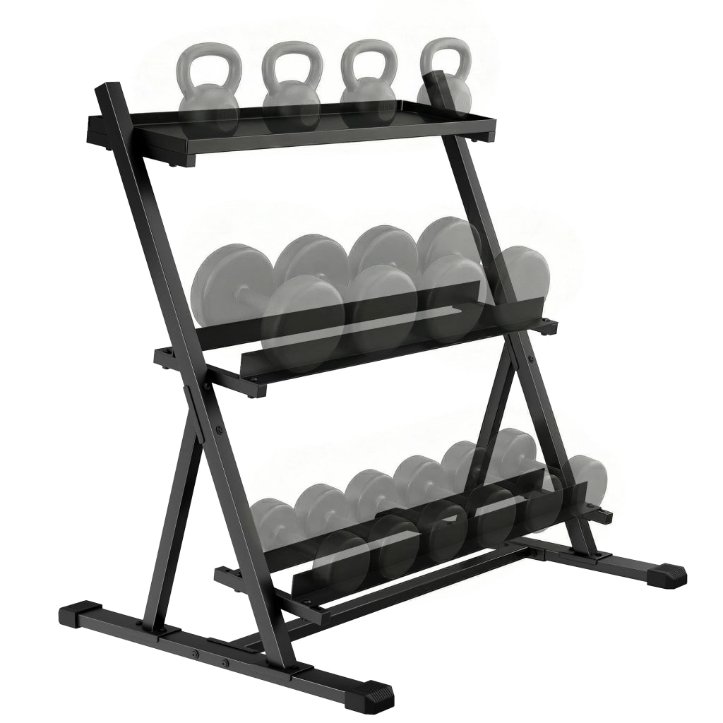 Supporto per Manubri Regolabile a 3 Livelli ¨C Xylo ¨C Max 200kg Antiscivolo