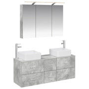 Set di mobili per il bagno 4 pcs Grigio Cemento 3406778
