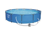 Piscina Fuoriterra Acciaio 366X76 Cm Con Pompa Filtro Steel Pro Frame - Best Way