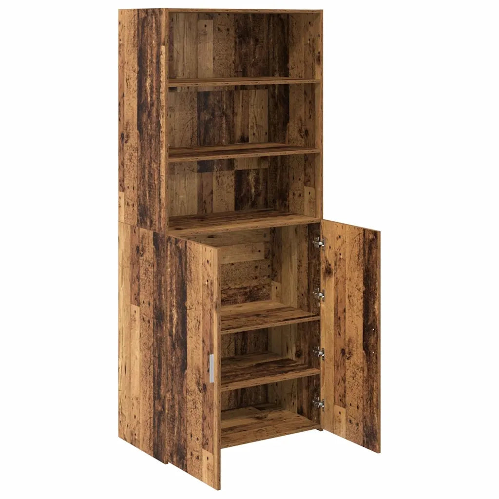 Credenza | Madia | Buffet da pranzo | Armadio da pranzo Legno vecchio 80 x 42,5 x 185 cm Legno multistrato