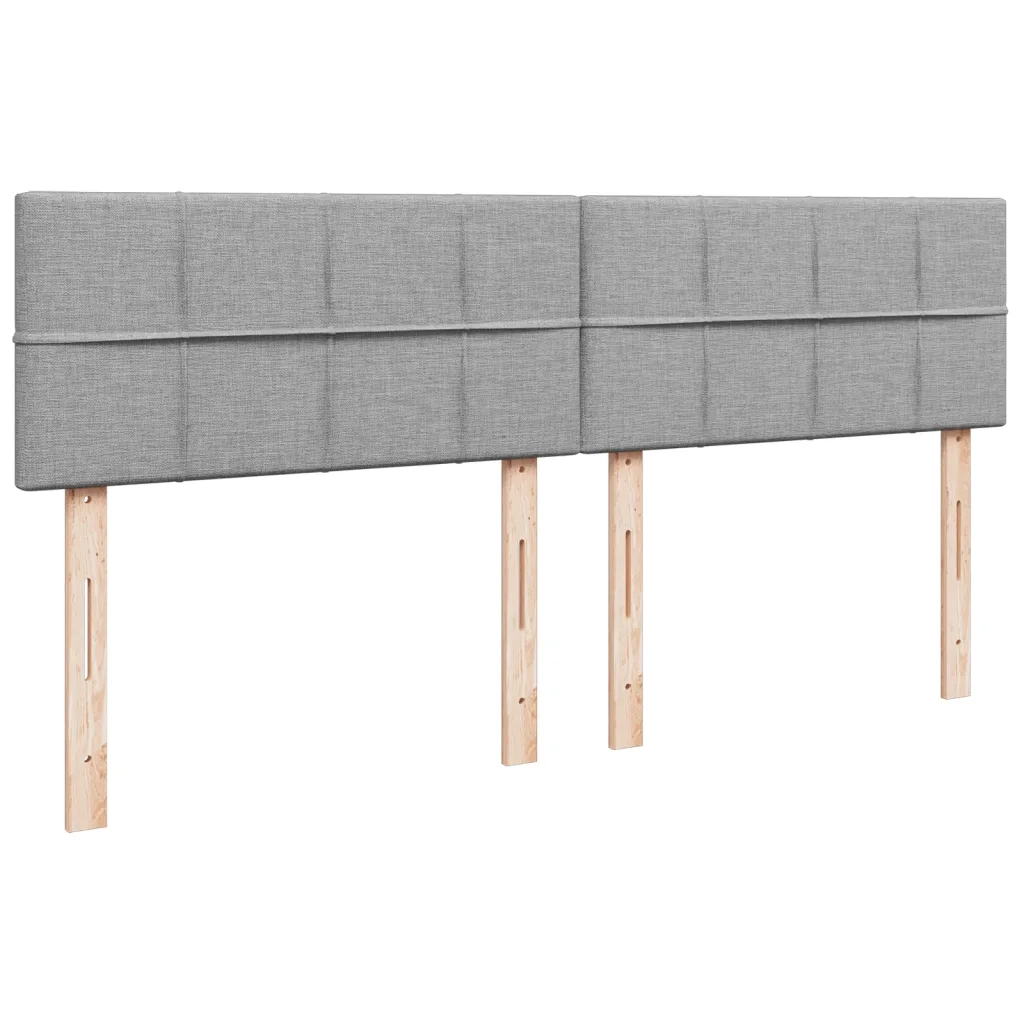Giroletto a Molle con Materasso Grigio Chiaro180x200 cm Tessuto