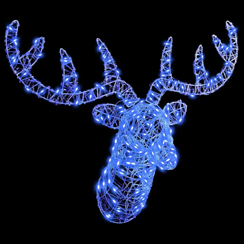 Testa di Renna con 140 LED Blu 68 x 36,5 x 62,5 cm Acrilico CFW6705049