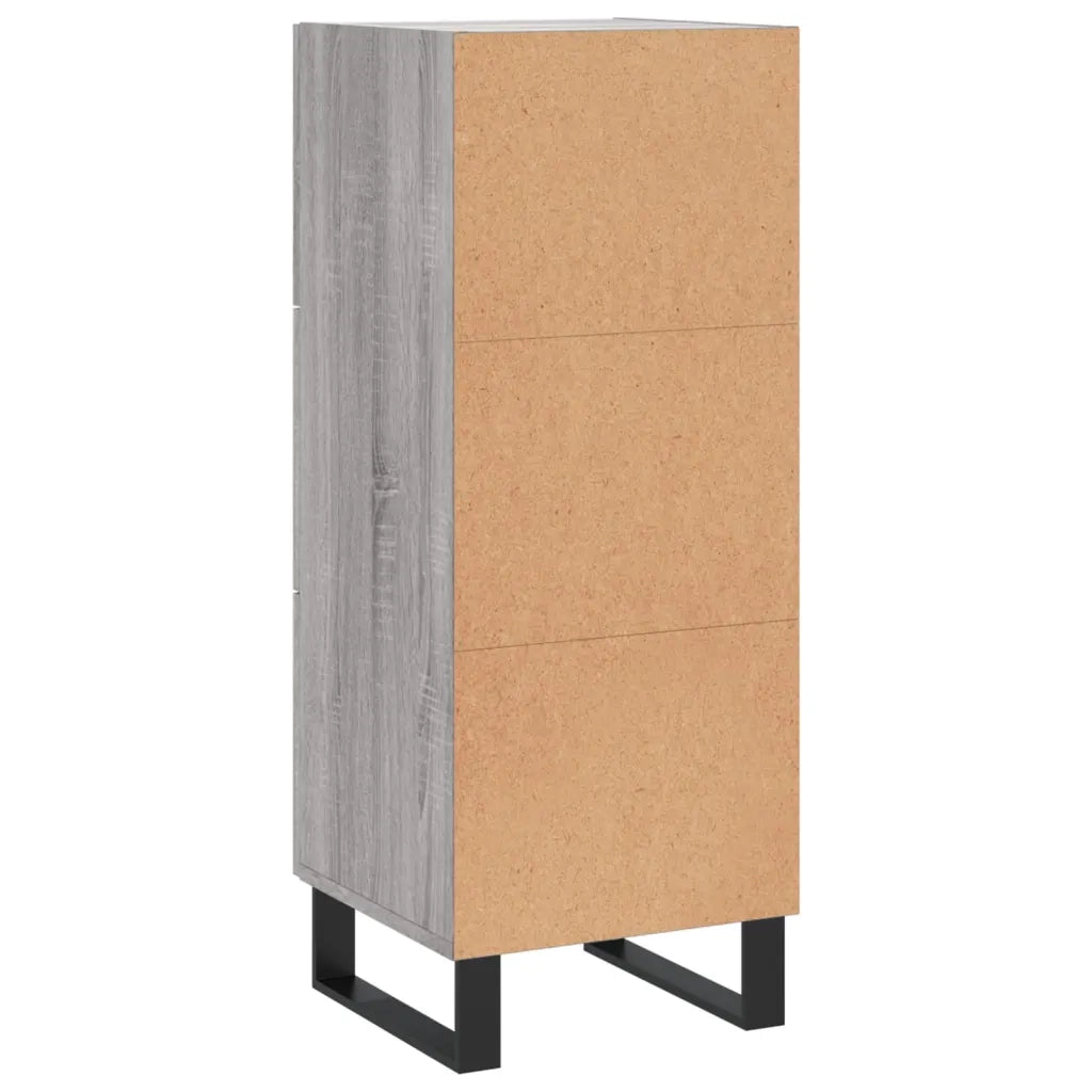 Credenza-Buffet-Armadio da cucina Grigio Sonoma 34,5x34x90 cm in Legno Multistrato 342218