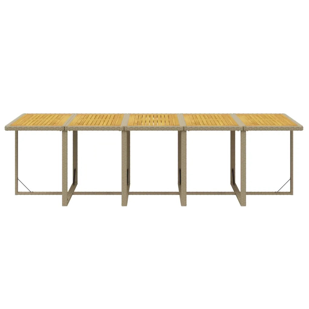 Set da Pranzo da Giardino 11 pz con Cuscini in Polyrattan Beige 3095608