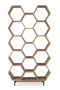 Libreria industral nido d'ape in legno l.100 p.30 h.186 - Mobili 2G