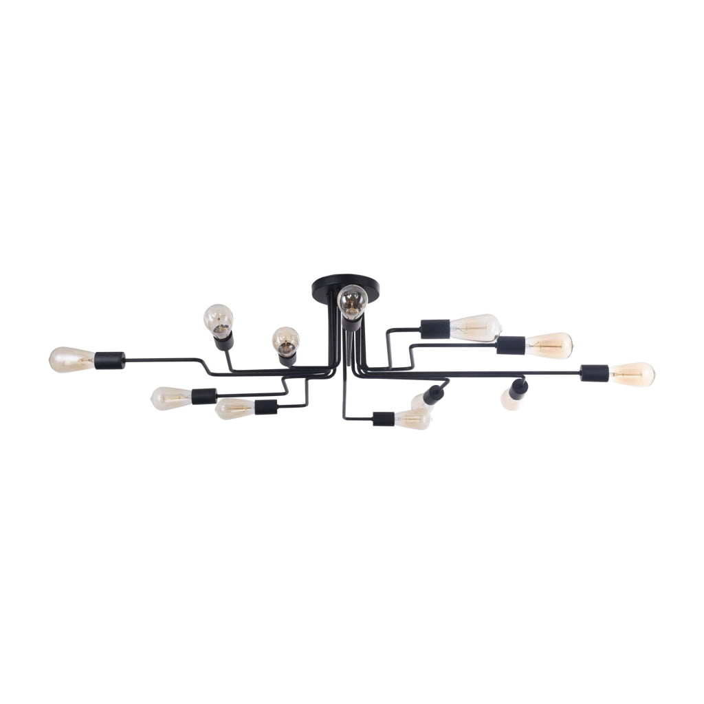 Maytoni Plafoniera moderna Gilbert 12 luci E27 nero metallo