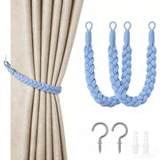 Pari di cordoncini per tende - 60cm cordoncino per tenda - cordoncini per tende a mano - cordoncini per tenda a spirale - con ganci - adatto per casa, ufficio, soggiorno, camera da letto