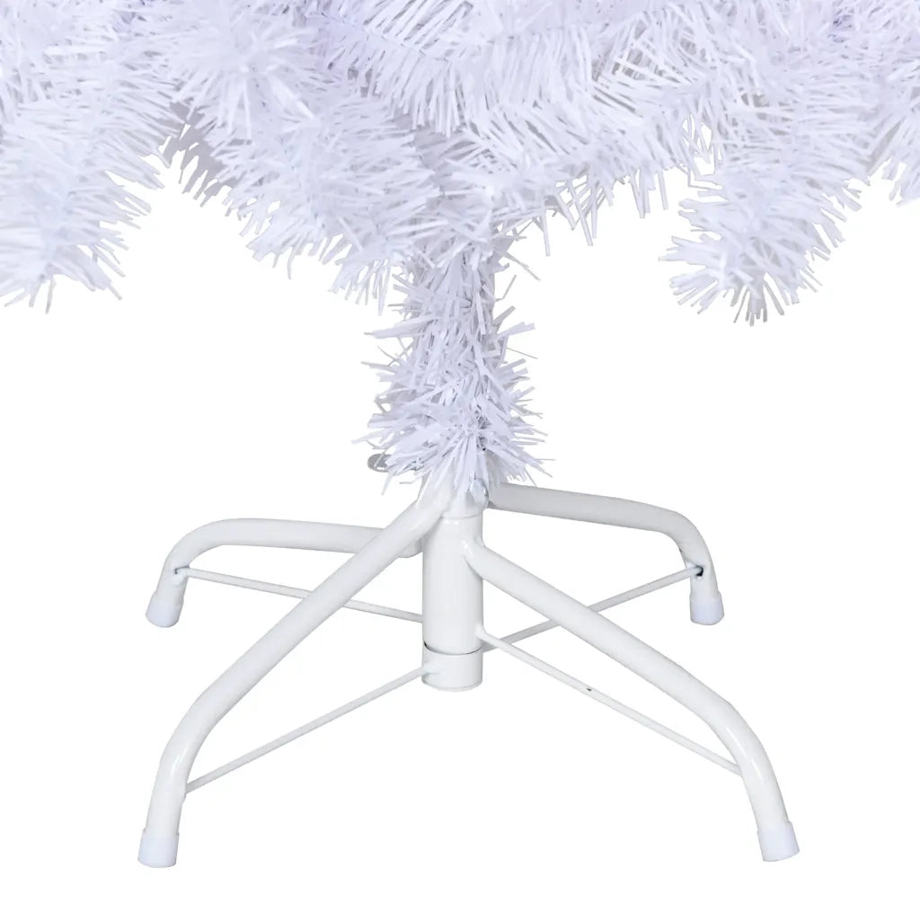 Albero di Natale Artificiale-Albero Natalizio con Rami Spessi Bianco 210 cm PVC