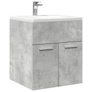 Mobile Lavabo Bagno-Armadietto da bagno Grigio Cemento 41x38,5x46 cm in Truciolato