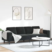 Divano per Soggiorno Nero 250 x 77 x 76 cm 3335096